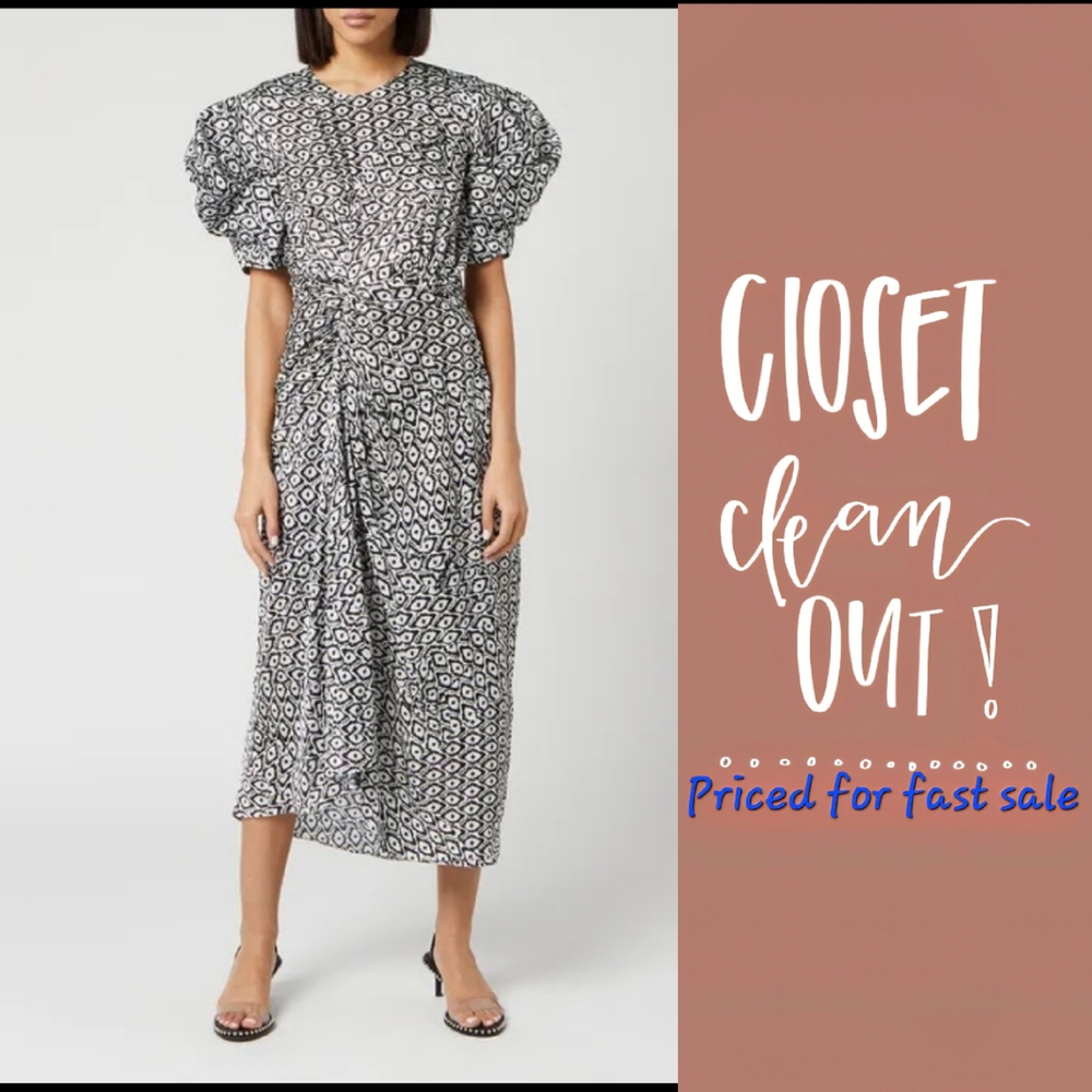 Preen by Thornton Bregazzi Black and White Midi Dress